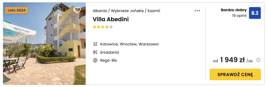 hotel ksamil villa abedini tanio