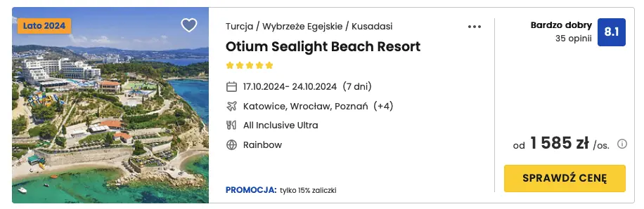 otium sealight kusadasi tanie oferty