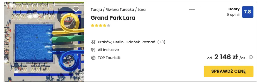 turcja grand park lara tanio