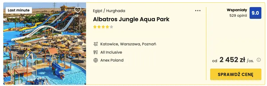 jungle aqua park last minute tanio