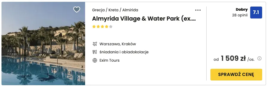 Grecja almyrida village tanio last minute