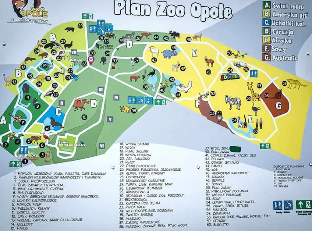 zoo opole mapa atrakcji